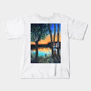 A wetland Faery's Secret Sunset Kids T-Shirt